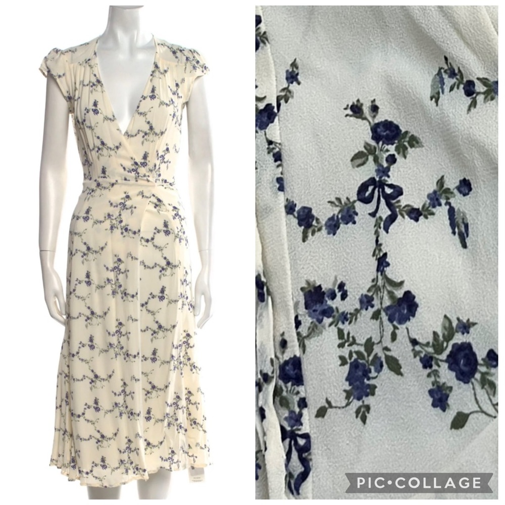 REFORMATION Carina midi Dress Prarie flower Print Small